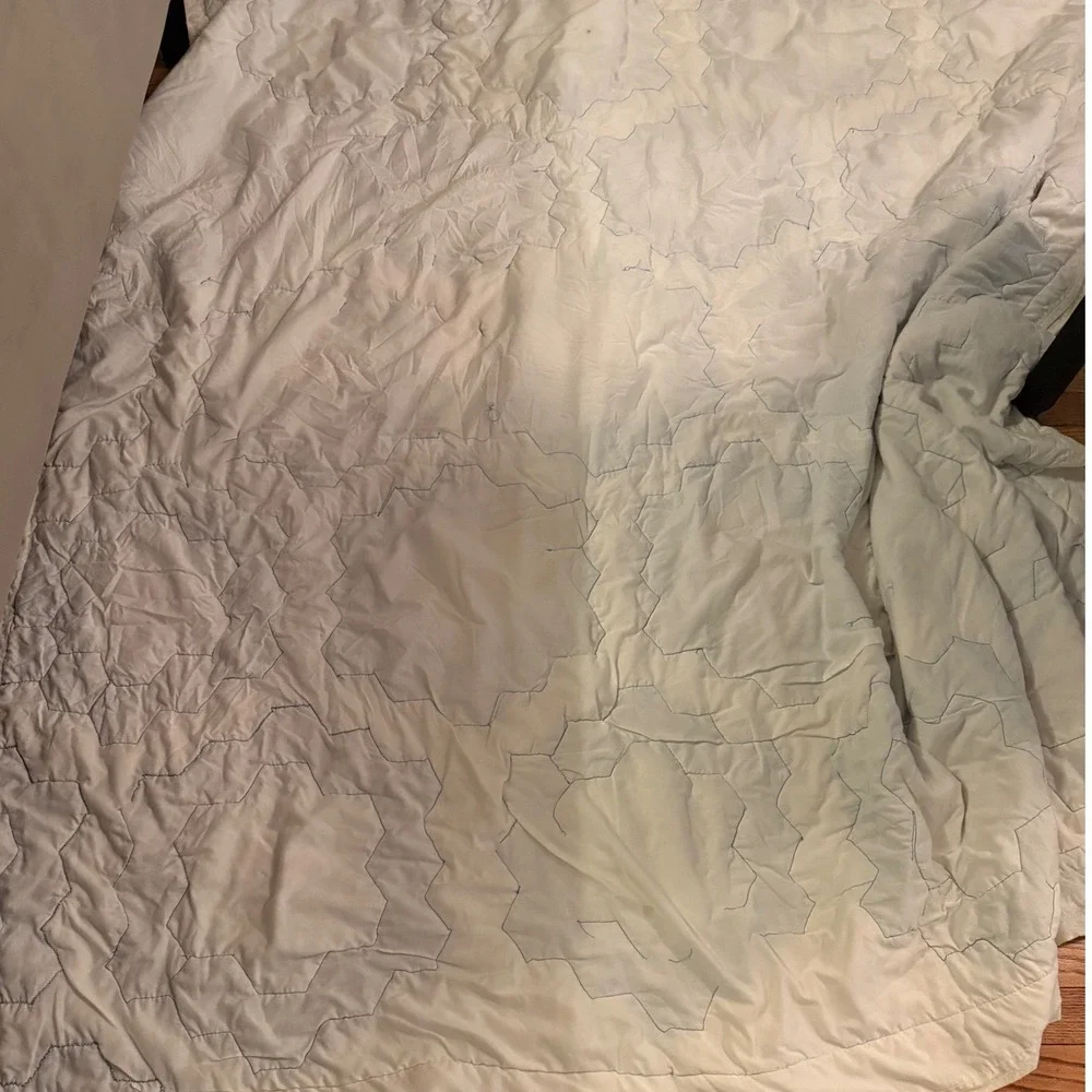 1.a.0.0.0.1.a Vtg Grandmothers Flower Garden Quilt 81x98 Hand Pieced Quilted
